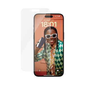 واقي شاشة كلاسيك فيت لآيفون 15 برو ماكس من بانزر جلاس، 2808 - شفاف image 2